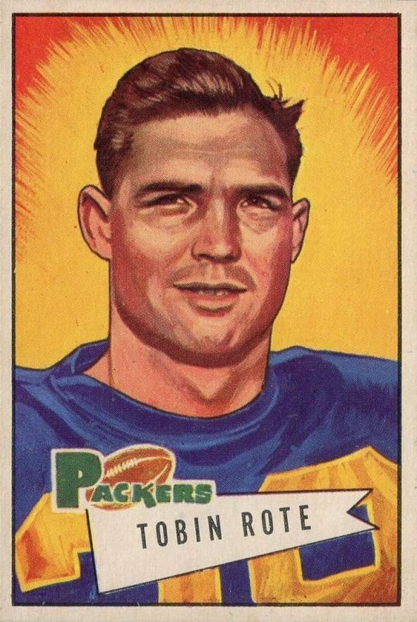 1952 Bowman Large Tobin Rote #56 Football Card