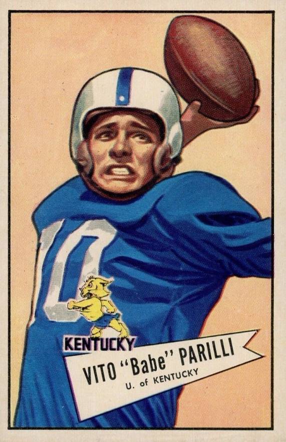 1952 Bowman Large Vito "Babe" Parilli #44 Football Card
