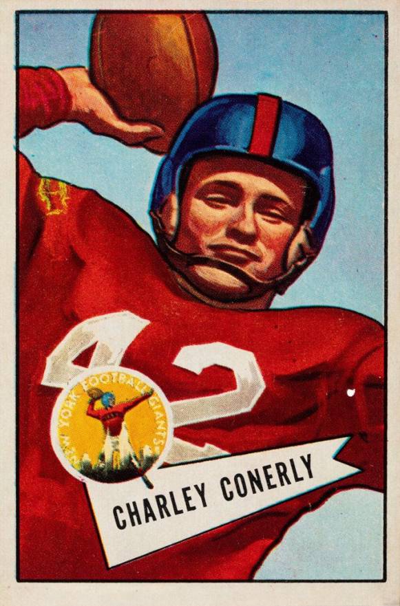 1952 Bowman Large Charley Conerly #63 Football Card