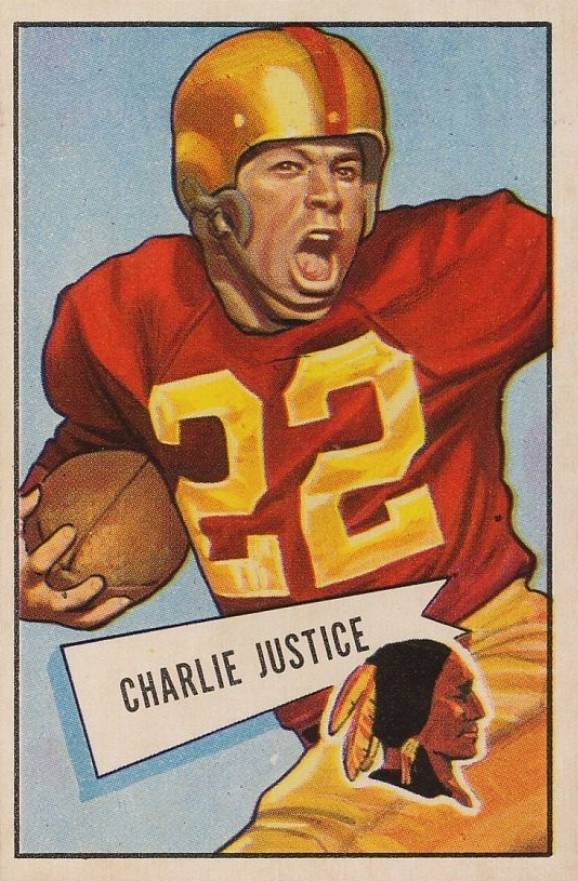 1952 Bowman Large Charlie Justice #18 Football Card