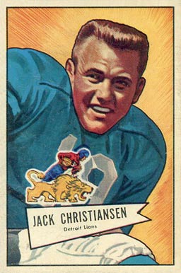 1952 Bowman Small Jack Christiansen #129 Football Card