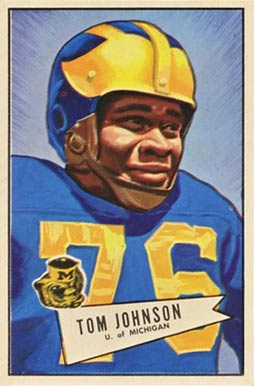 1952 Bowman Small Tom Johnson #90 Football Card