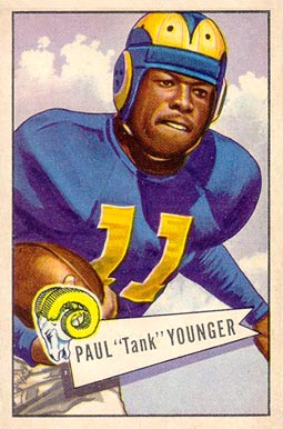 1952 Bowman Small Paul "Tank" Younger #25 Football Card