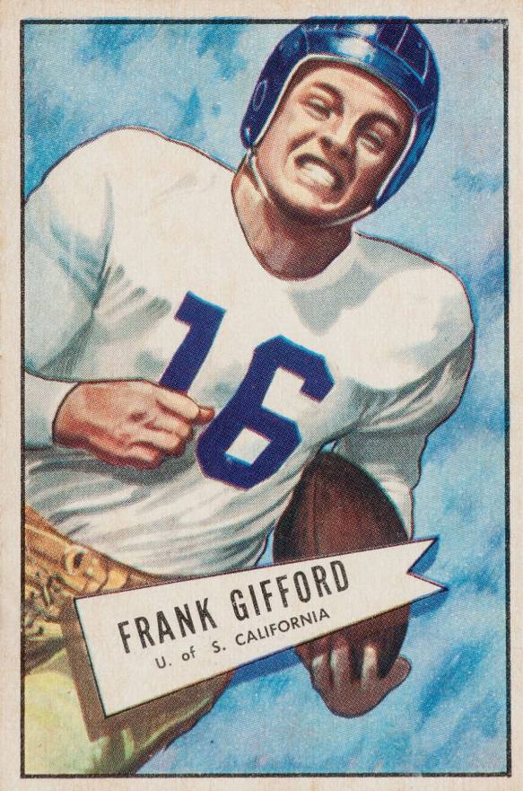 1952 Bowman Small Frank Gifford #16 Football Card