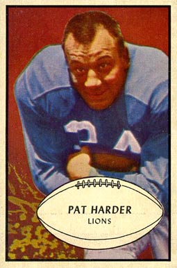 1953 Bowman Pat Harder #81 Football Card