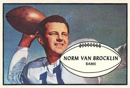1953 Bowman Norm Van Brocklin #11 Football Card