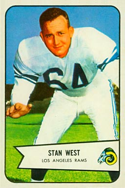 1954 Bowman Stan West #103 Football Card