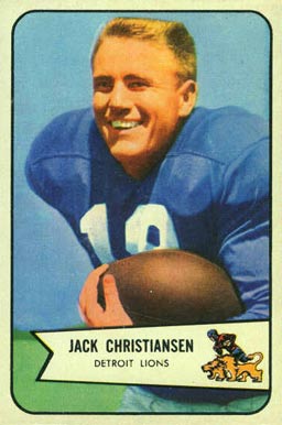 1954 Bowman Jack Christiansen #100 Football Card