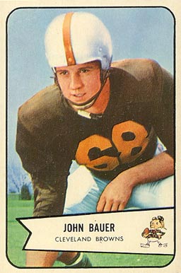 1954 Bowman John Bauer #84 Football Card
