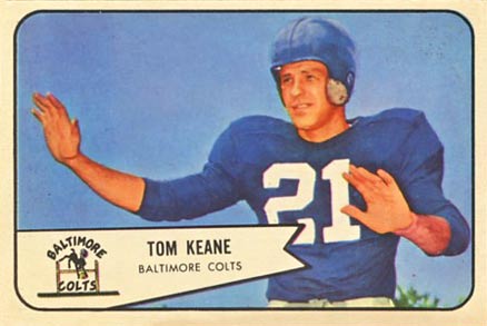 1954 Bowman Tom Keane #72 Football Card