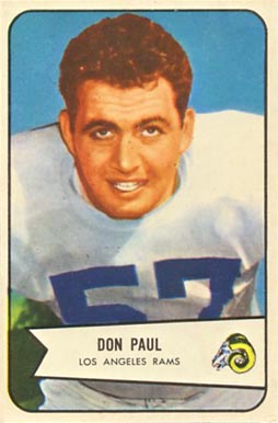 1954 Bowman Don Paul #68 Football Card
