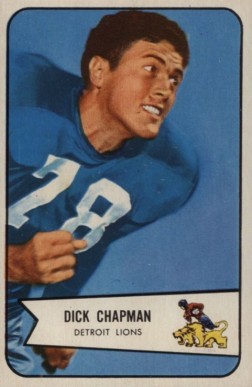 1954 Bowman Dick Chapman #65 Football Card