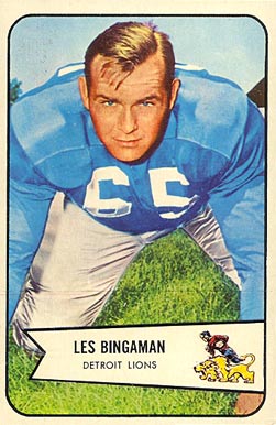 1954 Bowman Les Bingaman #29 Football Card