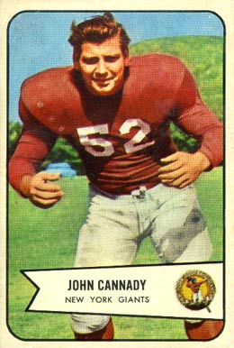 1954 Bowman John Cannady #19 Football Card