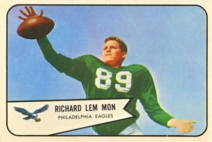 1954 Bowman Richard Lem mon #114 Football Card