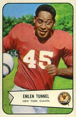 1954 Bowman Emlen Tunnel #102e Football Card