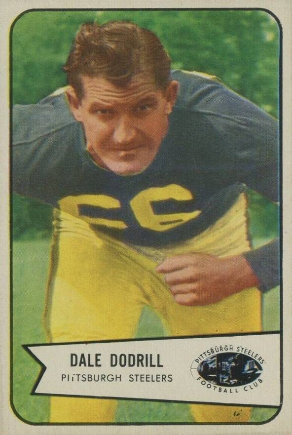 1954 Bowman Dale Dodrill #81 Football Card