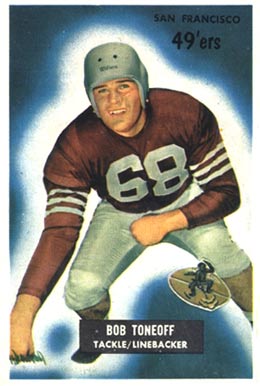 1955 Bowman Bob Toneff #143 Football Card