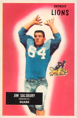 1955 Bowman Jim Salsbury #128 Football Card