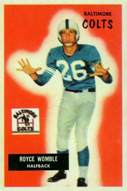 1955 Bowman Royce Womble #118 Football Card