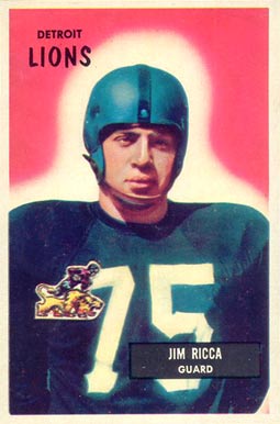 1955 Bowman Jim Ricca #109 Football Card
