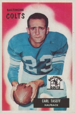 1955 Bowman Carl Taseff #103 Football Card