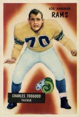 1955 Bowman Charley Toogood #89 Football Card
