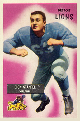 1955 Bowman Dick Stanfel #36 Football Card