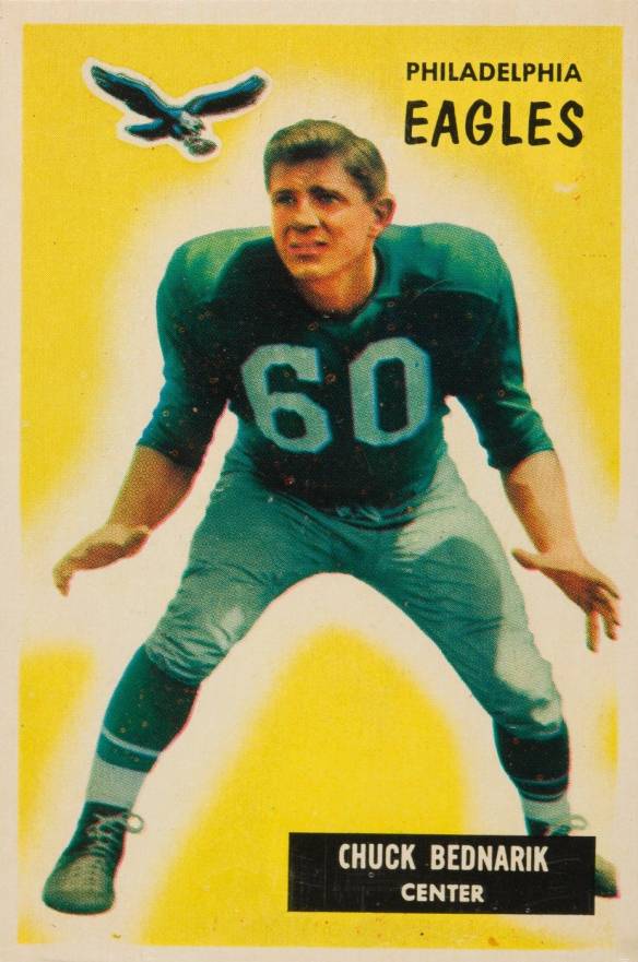 1955 Bowman Chuck Bednarik #158 Football Card