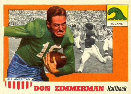 1955 Topps All-American Don Zimmerman #49 Football Card