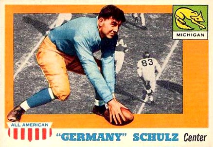 1955 Topps All-American "Germany" Schulz #87 Football Card