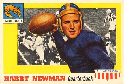 1955 Topps All-American Harry Newman #62 Football Card