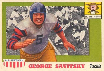 1955 Topps All-American George Savitsky #43 Football Card