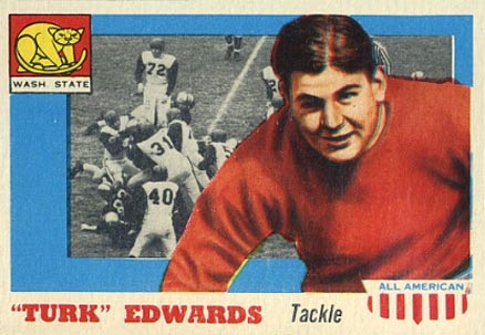 1955 Topps All-American "Turk" Edwards #36 Football Card