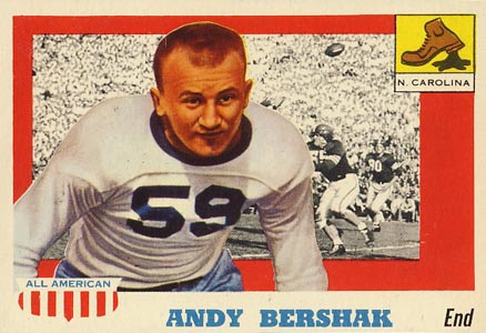 1955 Topps All-American Andy Bershak #7 Football Card