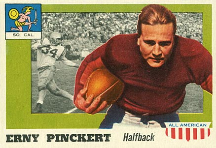 1955 Topps All-American Erny Pinckert #4 Football Card