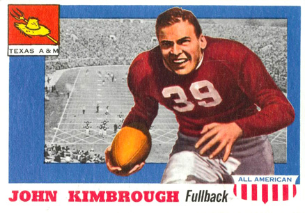 1955 Topps All-American John Kimbrough #2 Football Card
