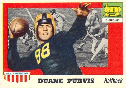 1955 Topps All-American Duane Purvis #51 Football Card
