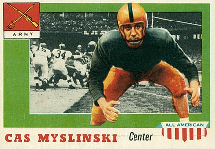1955 Topps All-American Cas Myslinski #25 Football Card