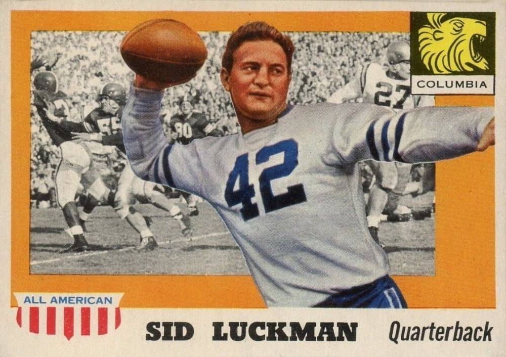 1955 Topps All-American Sid Luckman #85 Football Card