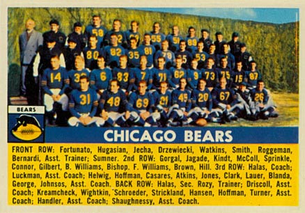 1956 Topps Chicago Bears #119 Football Card
