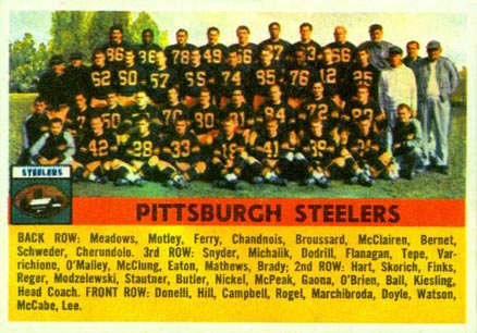 1956 Topps Pittsburgh Steelers #63 Football Card