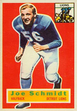 1956 Topps Joe Schmidt #44 Football Card