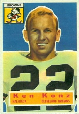 1956 Topps Kenny Konz #33 Football Card