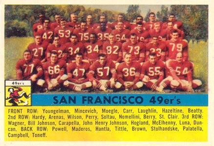 1956 Topps San Francisco 49ers #26 Football Card