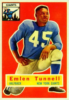 1956 Topps Emlen Tunnell #17 Football Card