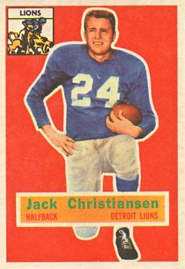 1956 Topps Jack Christiansen #20 Football Card