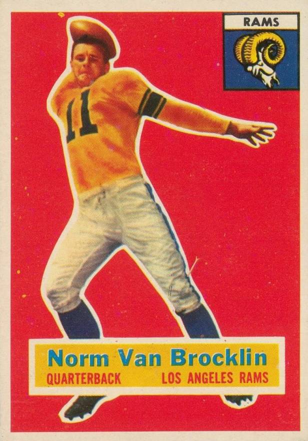 1956 Topps Norm Van Brocklin #6 Football Card