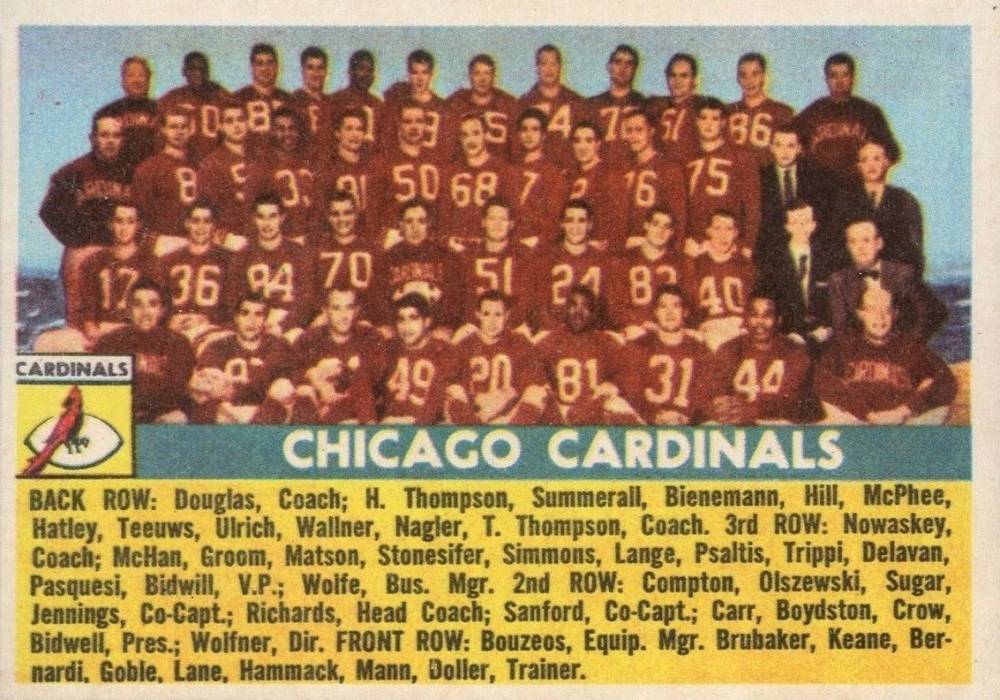 1956 Topps Chicago Cardinals #22 Football Card
