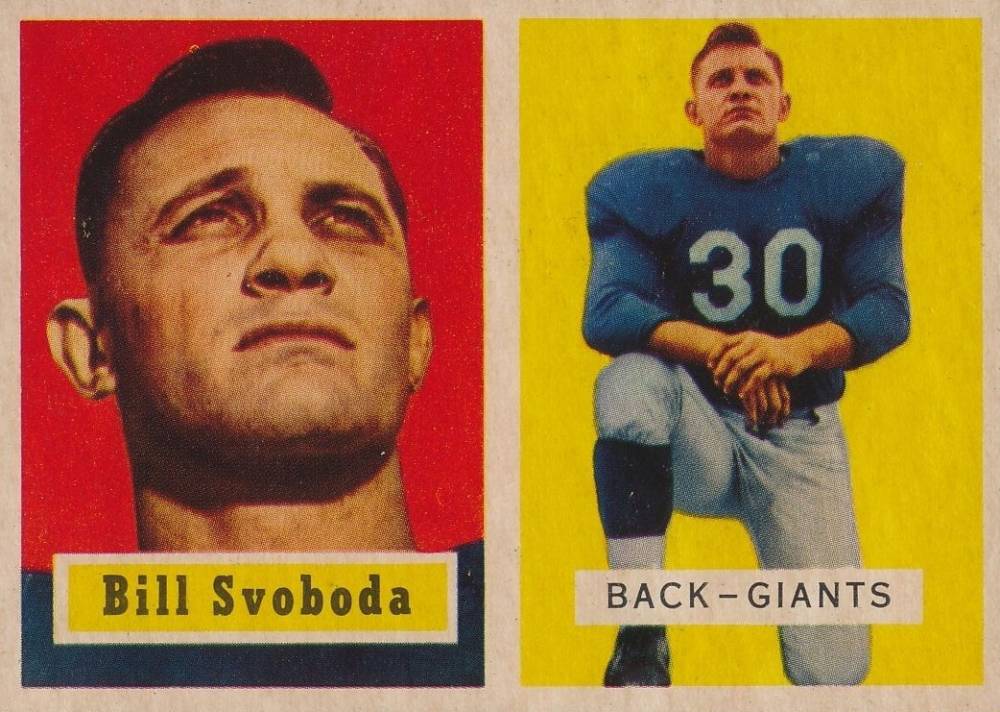 1957 Topps Bill Svoboda #153 Football Card